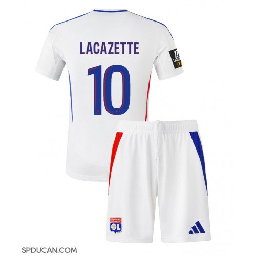 Dječji Nogometni Dres Olympique Lyonnais Alexandre Lacazette #10 Domaci 2024-25 Kratak Rukav (+ Kratke hlače)